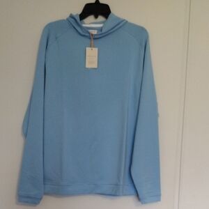 Peter Millar Sky Blue Striped Hoodie